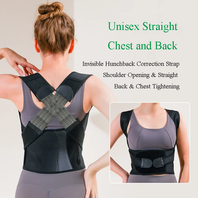 Stock Wholesale Back Brace Anti-Camel Posture Corrector Hunchback Correction Shoulder Belt Clavicle Spine Support Strap