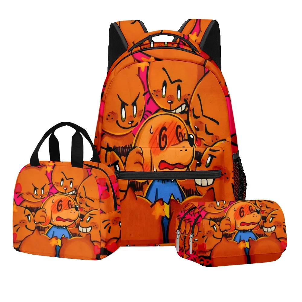 

Hip Hop Youthful Trendy Dog Man 3D Print 3pcs/Set Student Travel bags Laptop Daypack Backpack Lunch Bag Pencil Case