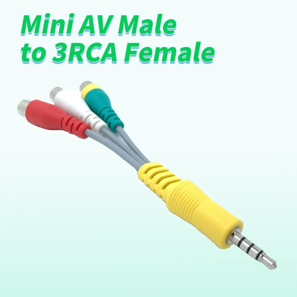 3.5 mm 3.5mm Mini AV Male to 3RCA Female M/F Audio Video Cable 10cm Stereo Adapter for TV UN46C9000ZV UN55C6400RH ETC