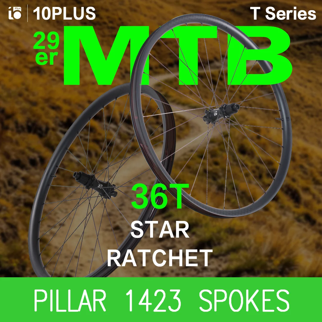 10PLUS T Series 29er Carbon MTB Wheelset 30mm Wide 24mm Hookless XC Rims