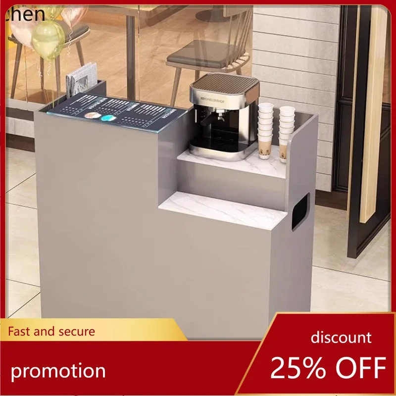 DSA shopping mall welcome desk solid wood reception desk simple modern restaurant checkout page