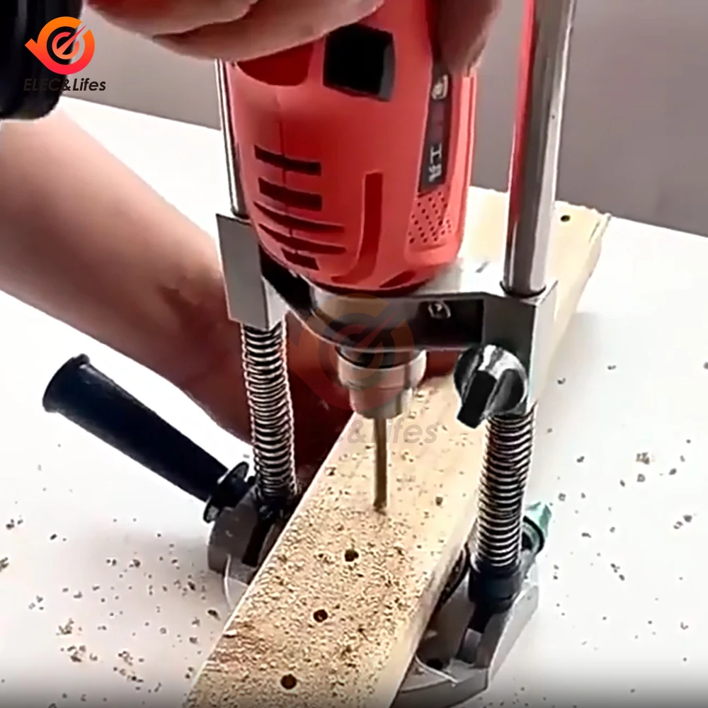 Bench Drill Machine Metal Making Drilling Drill Chuck 1.5-13mm Carpentry Drill Press with Adjustable Angle and Removeable Handle