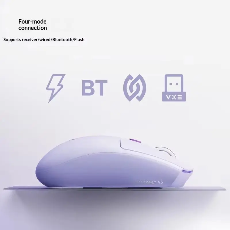 VXE Dragonfly V3 Wireless Gaming Mouse Four Modes Lightweight Ergonomic Long Battery Life For Small Medium Hands Office Laptop