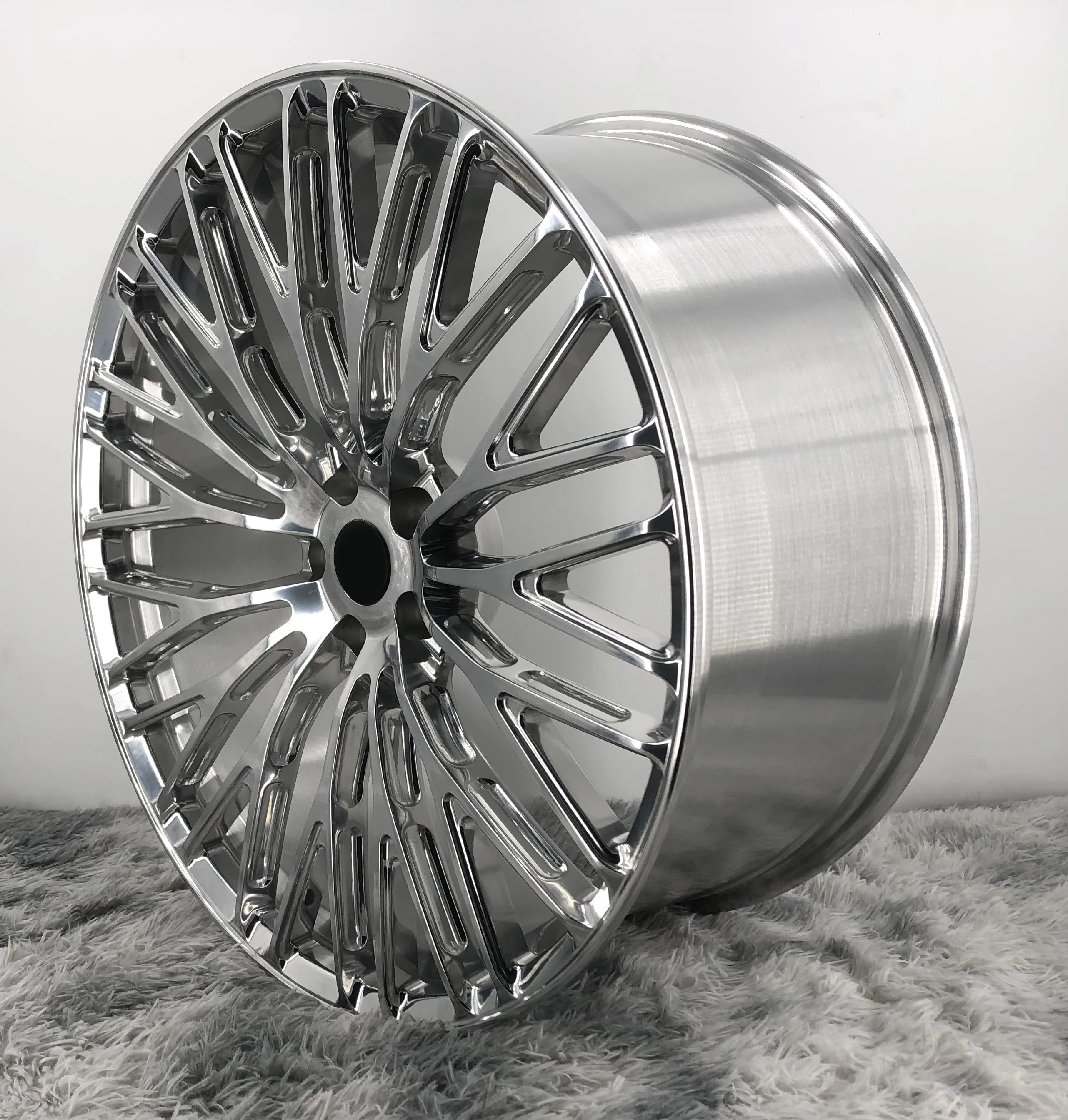 for Luxury One Piece Custom Logo 5X130 Polished Rims 22 Inch Monoblock Aluminum Forged Car Wheels For Bentley Continental