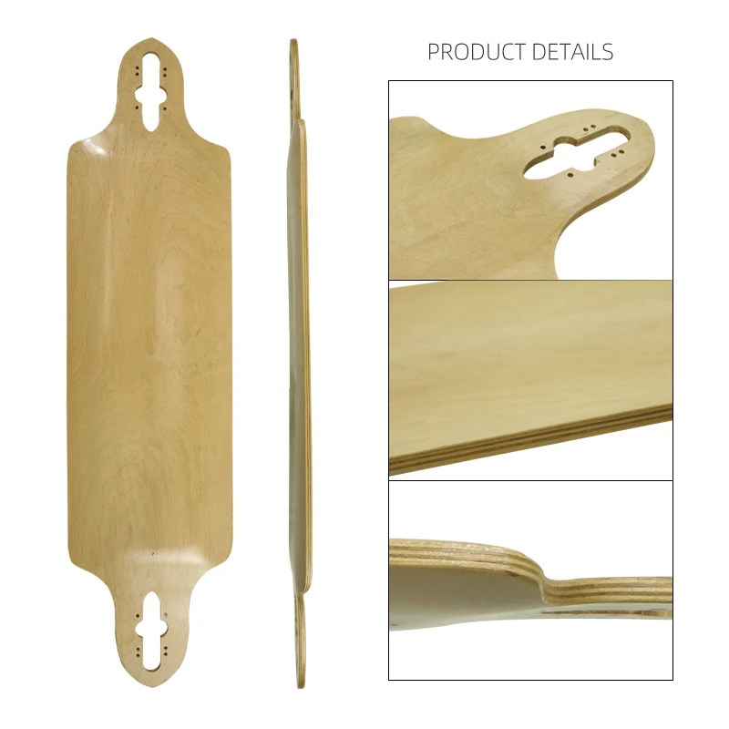 Logo kustom papan Skate Maple profesional Skateboard Longboard Skateboard kosong