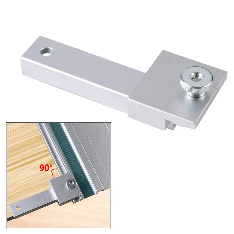 

Направляющая направляющей гусеничной пилы квадратный, алюминий 90 ° Прямоугольный транспортир направляющей, регулируемая квадратная направляющая, совместимая с направляющей Makita