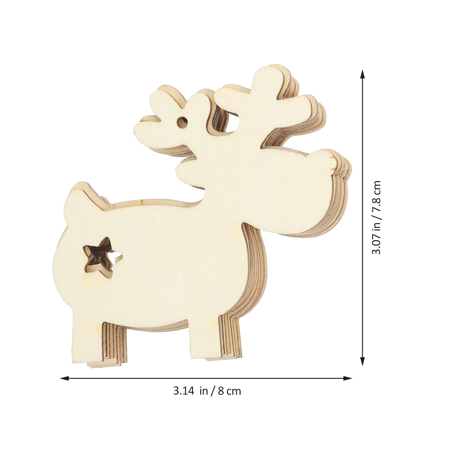 

30Pcs Wooden Christmas Pendants DIY Unpainted Tags with Rope for Hanging on Tree Wall Porch Xmas Decorations Holiday Craft