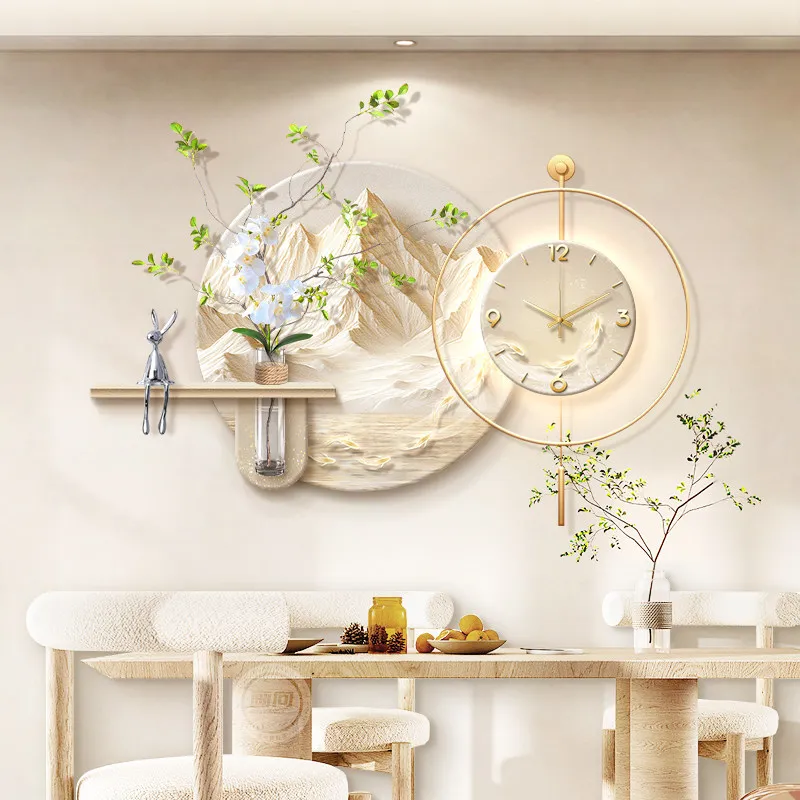 Modern Bedrooms Wall Clocks Luxury Creative Restaurant Fashion Design Clock Wall Living Room Horloge Murale Ornaments Home Decor