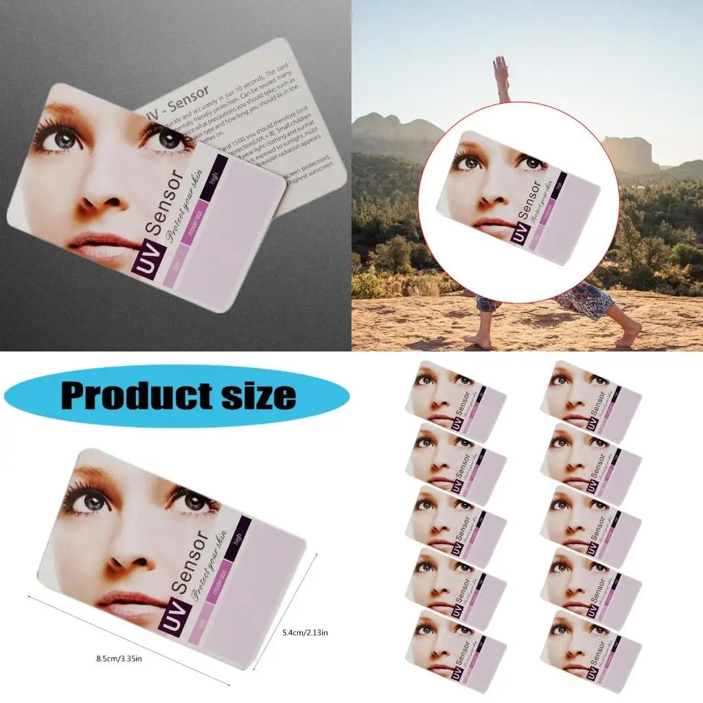  10 PCS UV/UVB Test Cards Light Multi-Function Tester for UVB Phone Cleaner