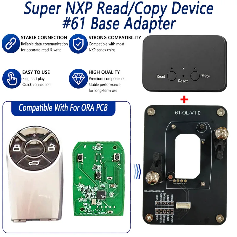 For ORA Key All NXP Smart Keys Clones 4 Tokens &  Unlimited Version Super NXP Killer Read Copy Device With Adapter Base