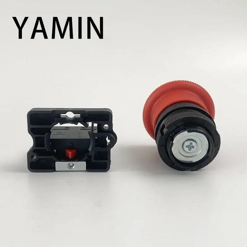 Dispositivo d'avviamento elettrico 220V 10A di bloccaggio del commutatore di pulsante del fungo di arresto di emergenza di rosso NC 22mm di XB2-ES542