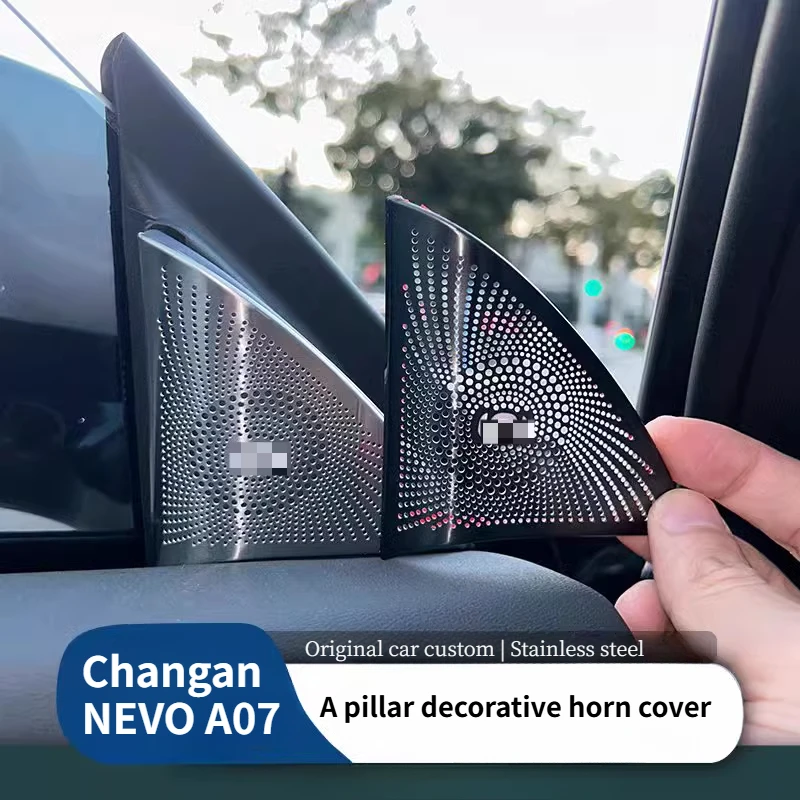 

For Changan NEVO A07 A-pillar upgrade high-end outlet horn cover Titanium protective cover Interior modification patch