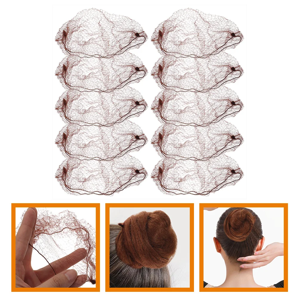 

60 Pcs Hair Net for Stewardess Elastic Mesh Bun Cover Ballet Dancer Invisible Accessory Women Buns