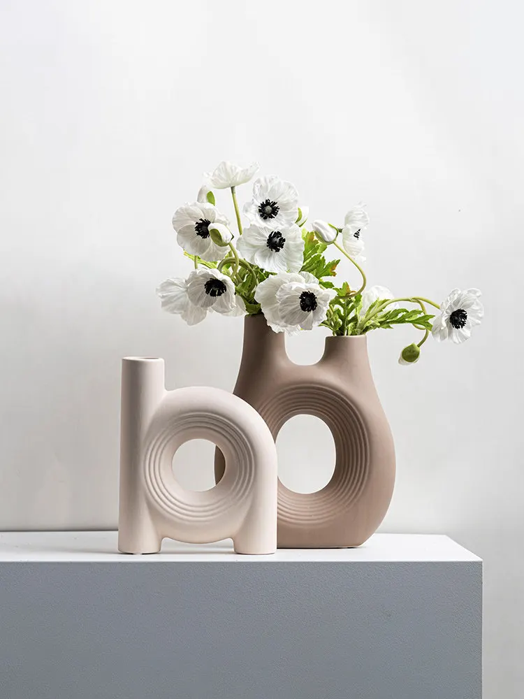 Maillard Style Flower Vessel, Living Room, Model Room, Hotel B&B, Home Decoration, Vase Arrangement, Ornaments, Niche Niche