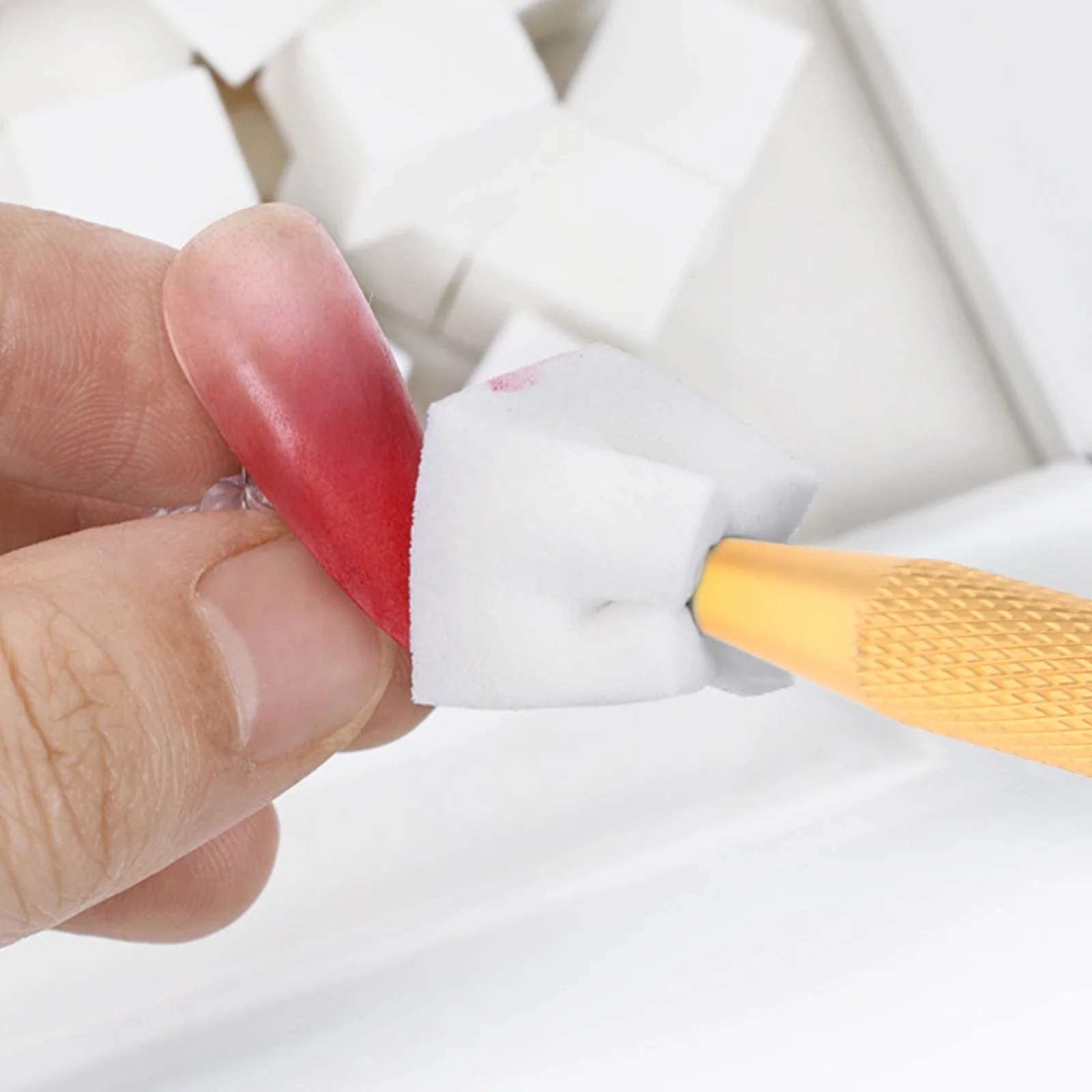 

50pcs Mini Sponge Kit Manicure Nail Art Tool For Gradient Blush Eyeshadow Gel Polish Application Nail Tools Makeup Accessories