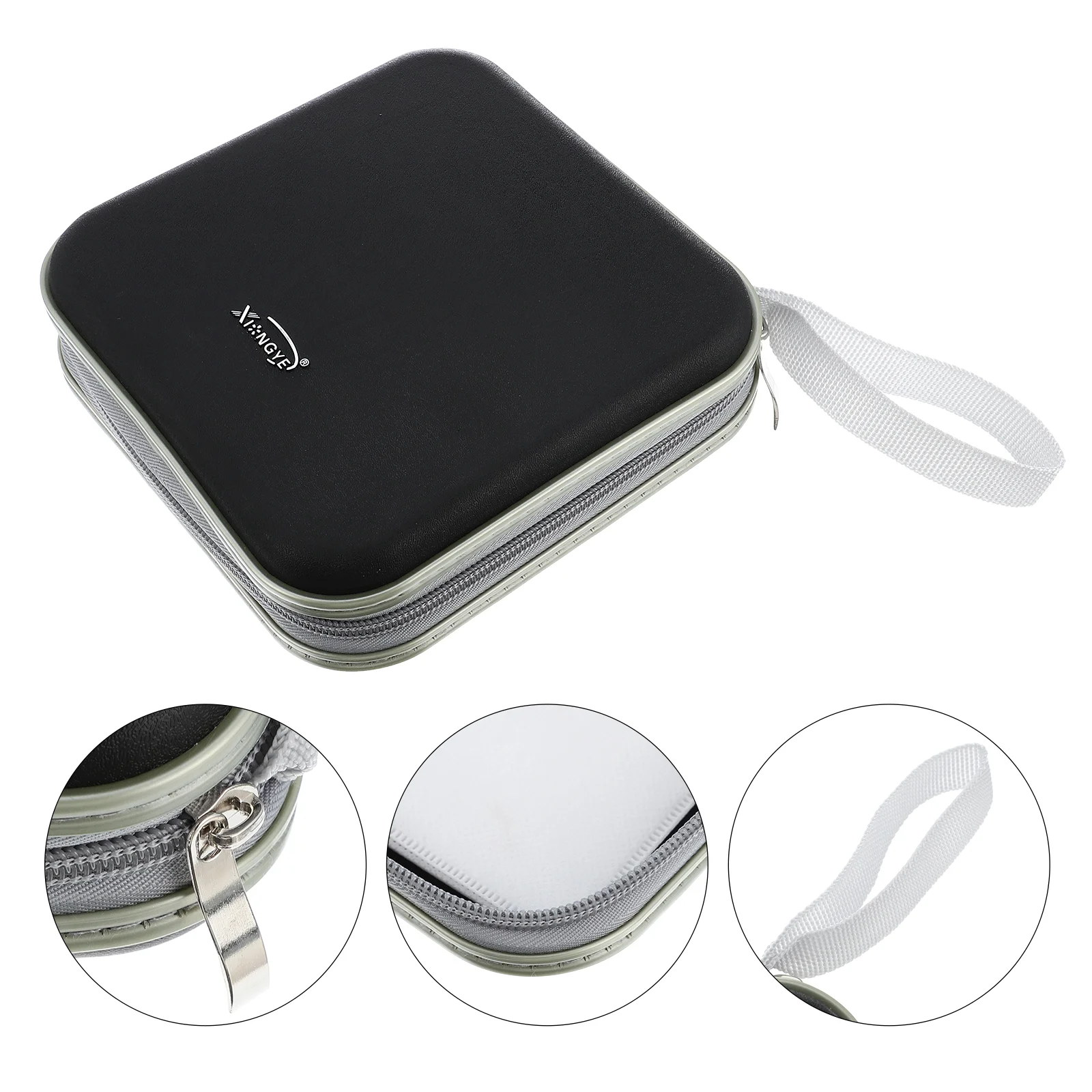 40 Capacity CD Storage Bag Disc Case DVD Pouch Protector Large Box 165X155cm Holder Car Black