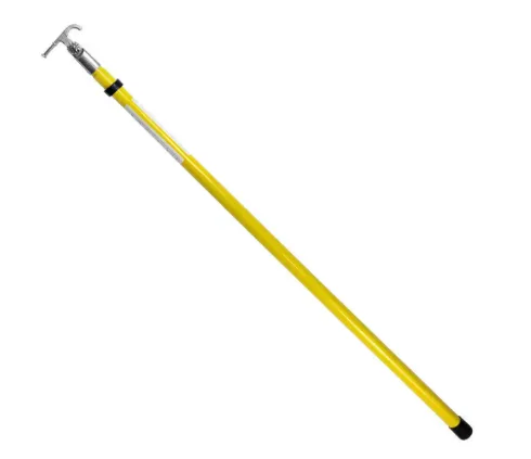 1pcs 5 Sections 2.43m Triangle Fiberglass FRP High Voltage Telescopic Hot Stick Operating Rod for Electric Power