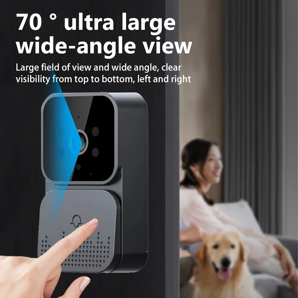 Smart Wireless Video Doorbell with 4.3-inch Screen for Real-Time Indoor Monitoring No app or internet connection required
