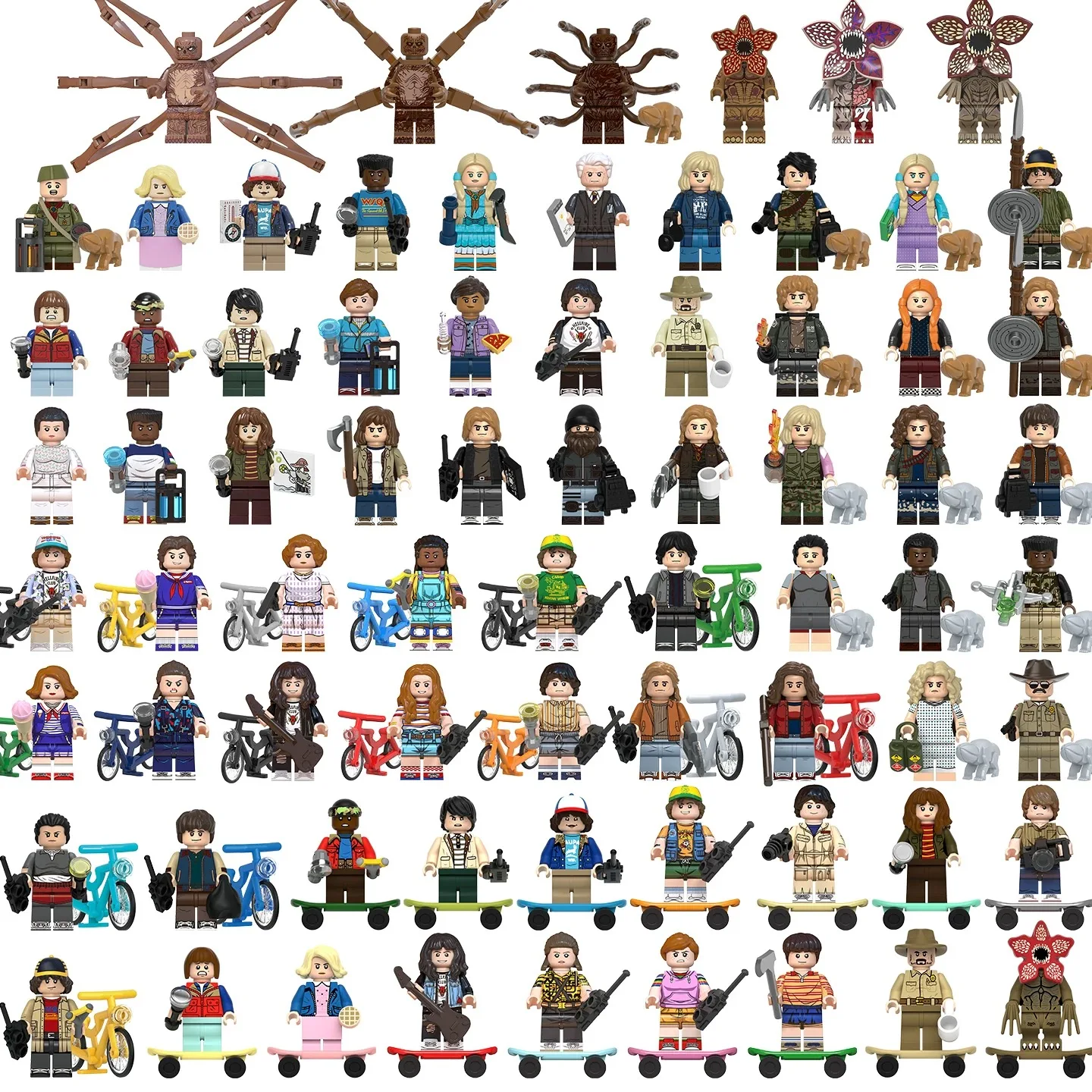 Juguetes de moda: Figuras de Stranger Things de las nuevas películas, bloques de construcción, mini muñecos de acción para armar, juguetes, regalos para niños