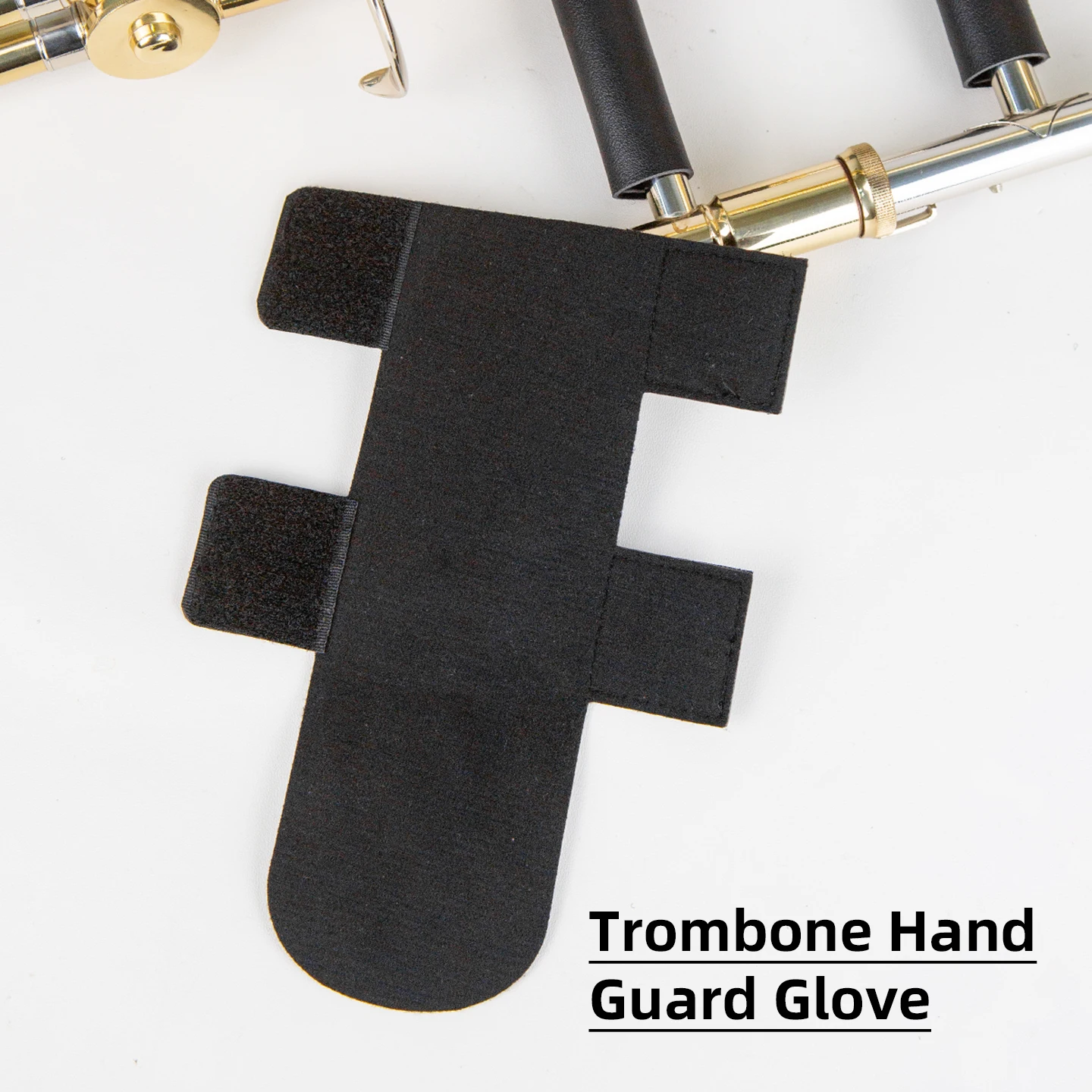 Trombone Instrument Hand Guard Pad, Protective Gloves, Hand Support, Pull Tube Cover, Cushion, Protective Cover, Non-Slip Leather Cover, Instrument Accessories