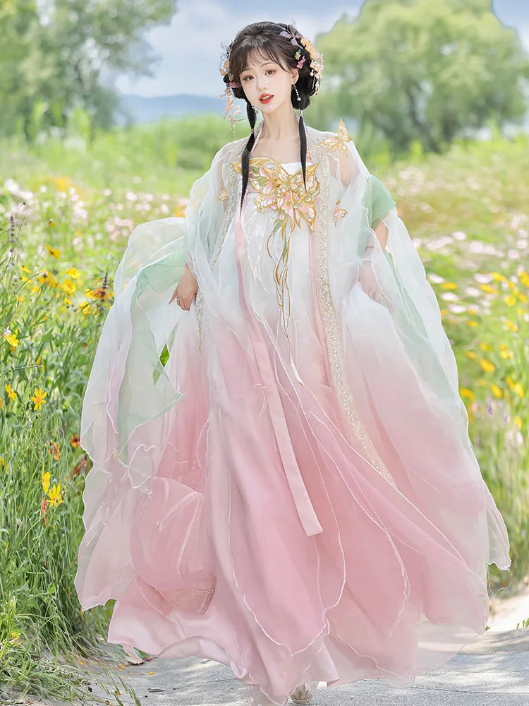 

CloudPeak, оригинальная женская юбка Hanfu Spring Plumage Tang Sle Husk, улучшенная юбка Han Sle Daily Petal, большая све irt