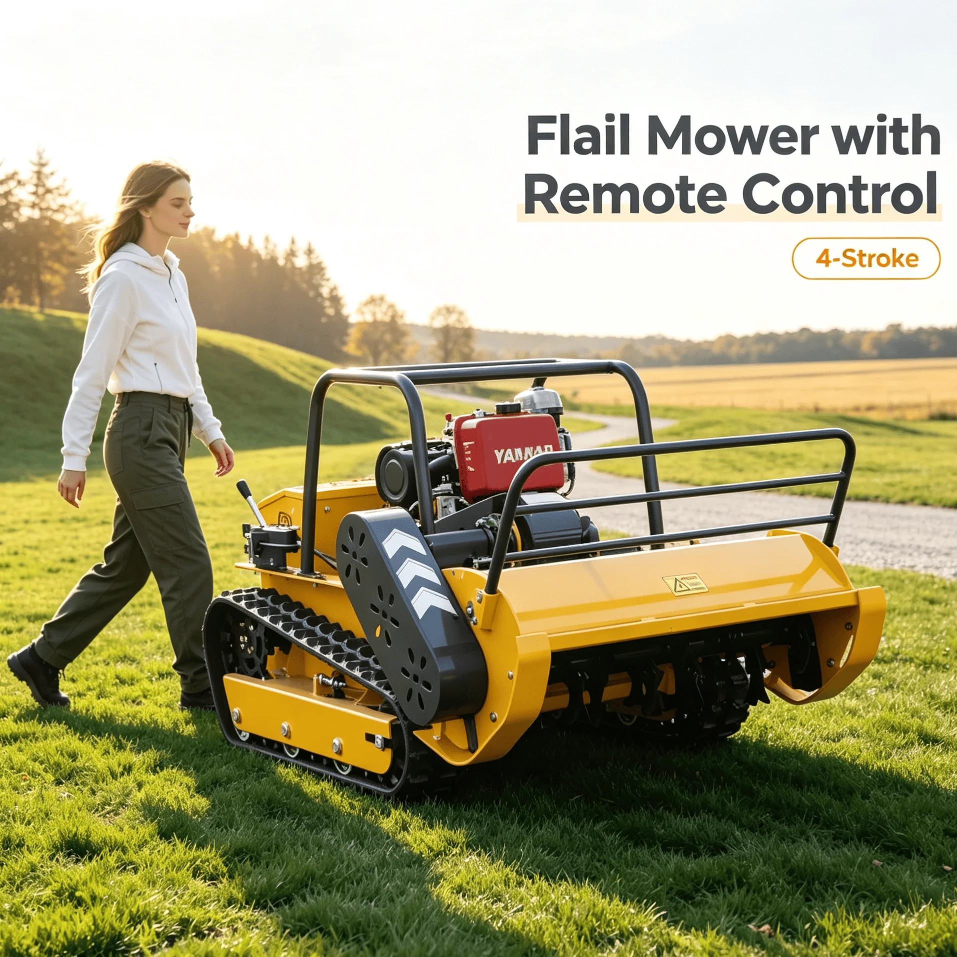Customized Large Pasture Farm remote mower zero turn  Radio Controlled Flail Mower, Continuous Working For Large Grassland Areas