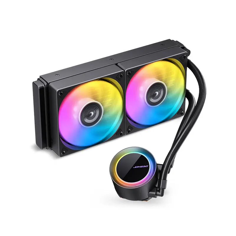 All-in-one CPU Liquid Cooler 240mm Radiator Fans White+Black Edition Fluid Bearing Long Life