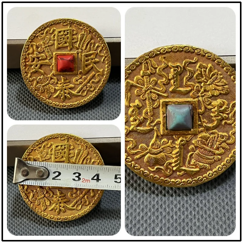 

Guotai Min An Qing Qianlong 25 Years Qianlong Imperial Blessing Gilding Copper Coins Court Reward Factory Wholesale