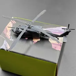 1PCS 1/350 Scale MH-60L Black Hawk Armed Helicopter Model Military Combat Helicopters Resin Static Aircraft Ornaments for Gifts