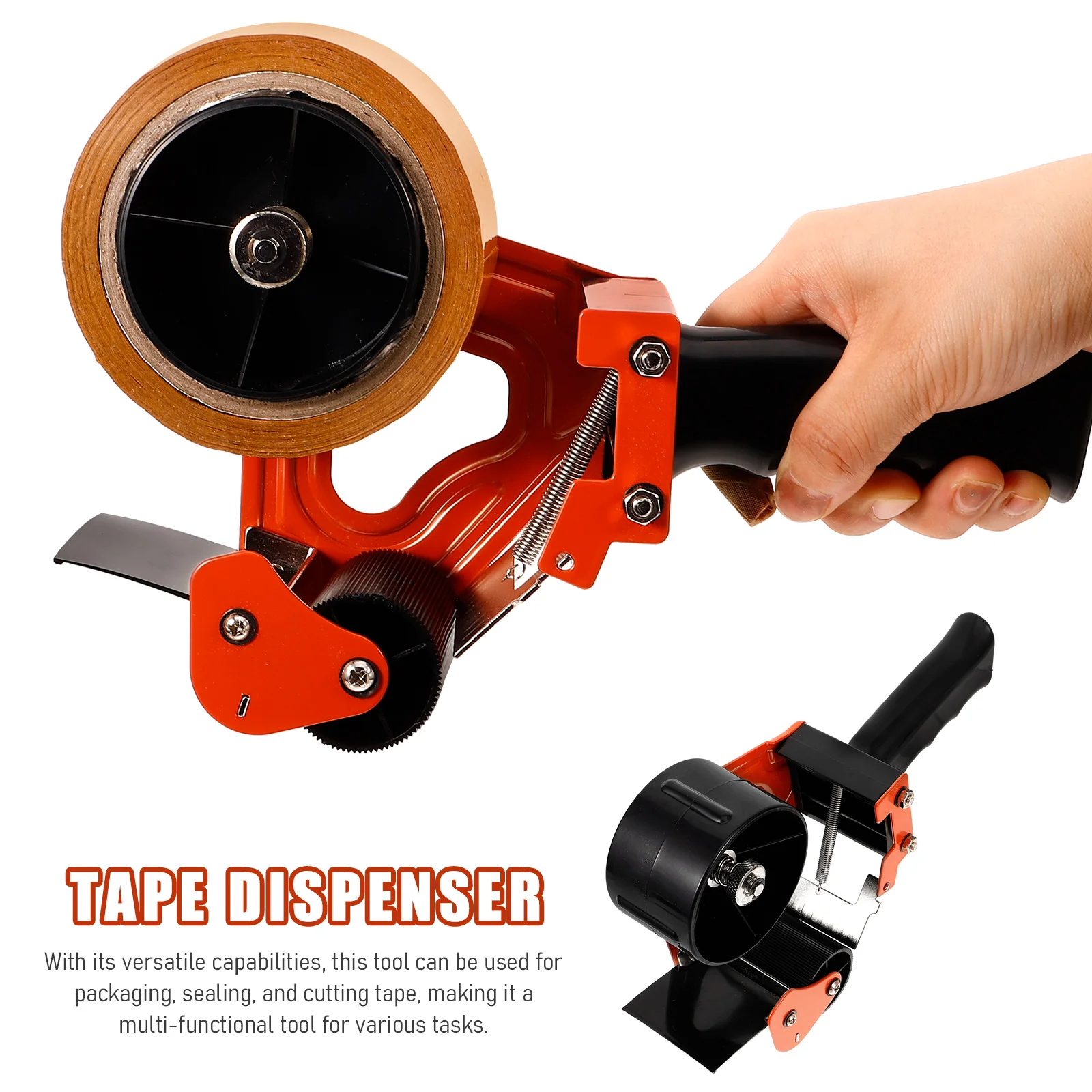 

Dispenser 60Mm Handheld Packaging Cutter For Shipping Box Sealing Loading Tape Dispensing Tool Packaging Tape Dispenser