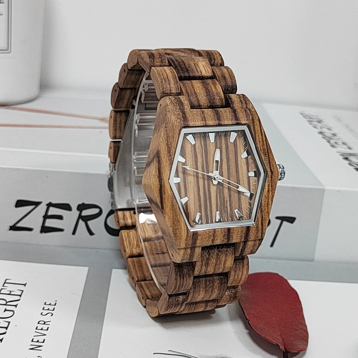 Natural Diamond All Wood Ladies Watch Clock Personality Fashion Wooden Quartz Wrist Watches For Women Best Gift Dropshipping