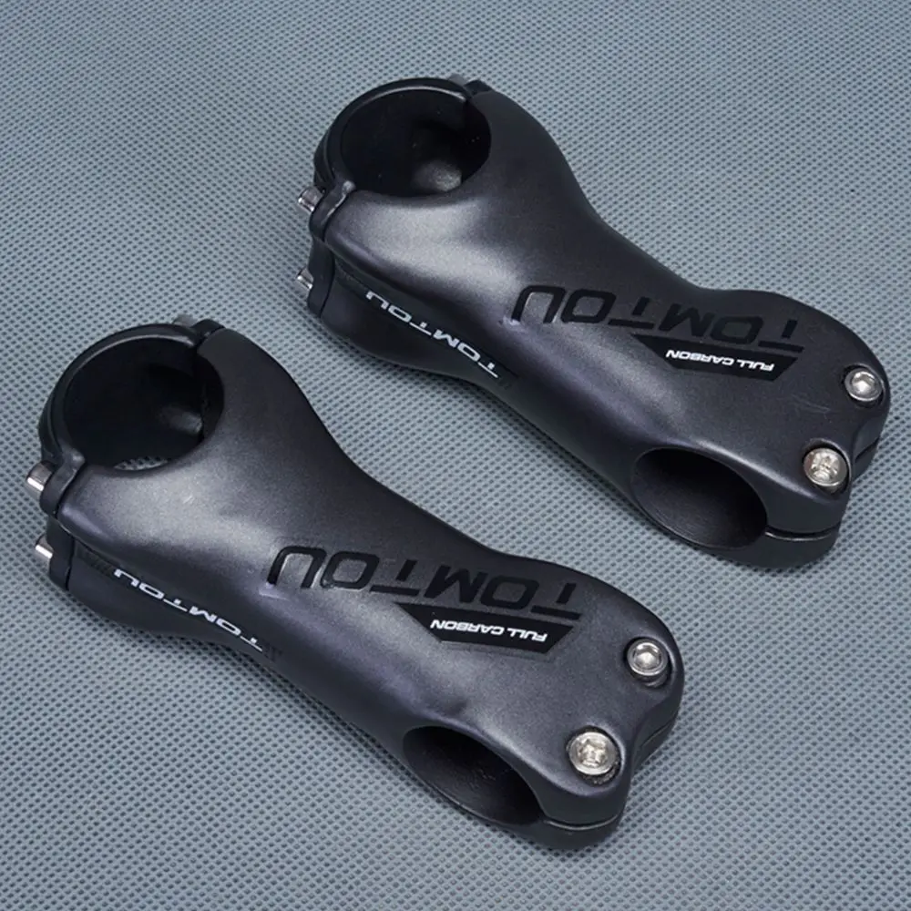 

TOMTOU Matte Black Grey Silver Carbon Fiber Stem 28.6X31.8 Cycling Mountain Bicycle Road Bike MTB Parts Angle 6/17 Degree