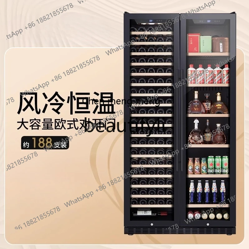 Hot sales New red wine cabinet constant temperature wine cabinet household embedded refrigerator ice bar