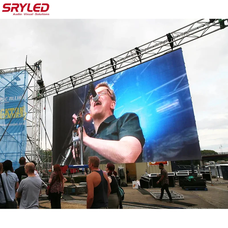 SRYLED Turnkey LED Video Wall 6.56Ft X 3.28Ft Outdoor P3.91 Rental Stage LED Display Panel + Controller + Package + Hanging Beam