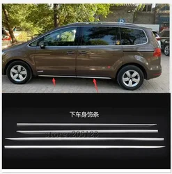 stainless steel Chrome body side moldings side door decoration For VW Sharan 2013-2017 2012