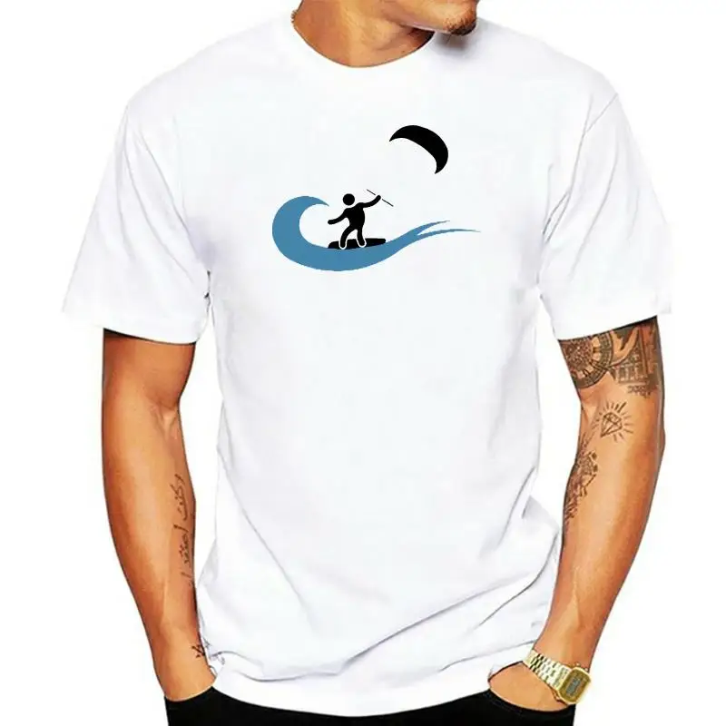 2023 Printed Men T Shirt Cotton Short Sleeve  The wave cool kitesurfing icon T-Shirt  Women tshirt