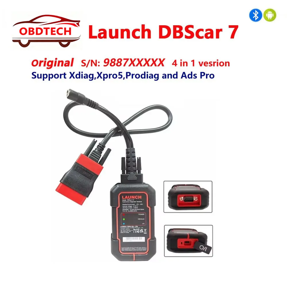 

Original DBScar 7 Launch Device - 4-In-1 Integrated Doip CAN FD Scanner, Comes With 12-Month Online Software Subscription