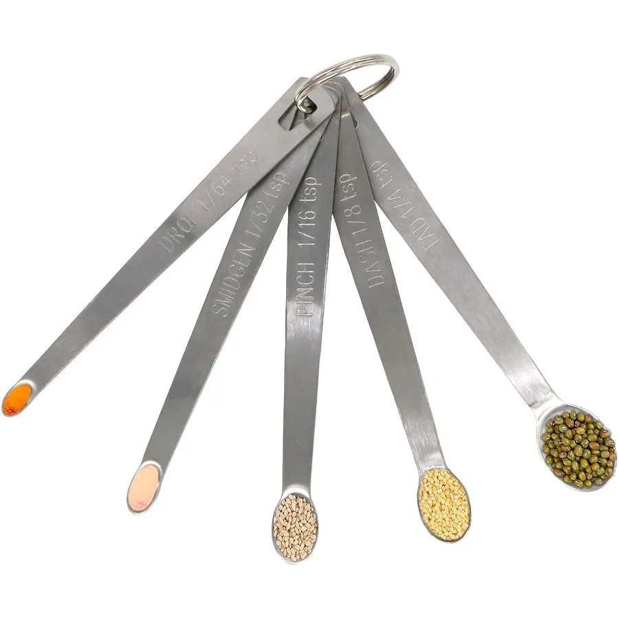

1Pack Mini Measuring Spoons Set Heavy Duty Stainless Steel Teaspoon for Cooking and Baking Suitable for Small Amount of Dry or