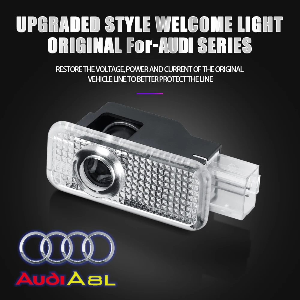 Für Audi A3 8V 8P A5 A6L A7 Q3 Q5 Q7 A4 B5 B6 B7 B8 A1 RS TT S3 S6 Sline Quattro Auto-Tür HD Willkommens-Licht Laser-Projektor-Lampe – Detail 25