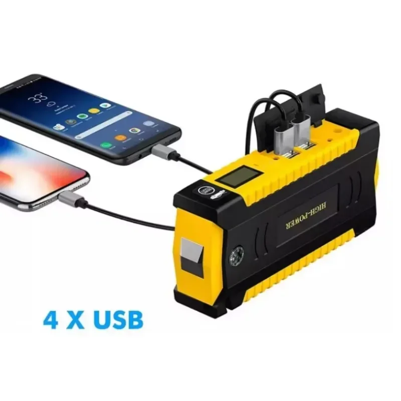 High Capacity Car Portable Jump Starter Car Buster Car Emergency  Battery Charger LCD Jump Starter