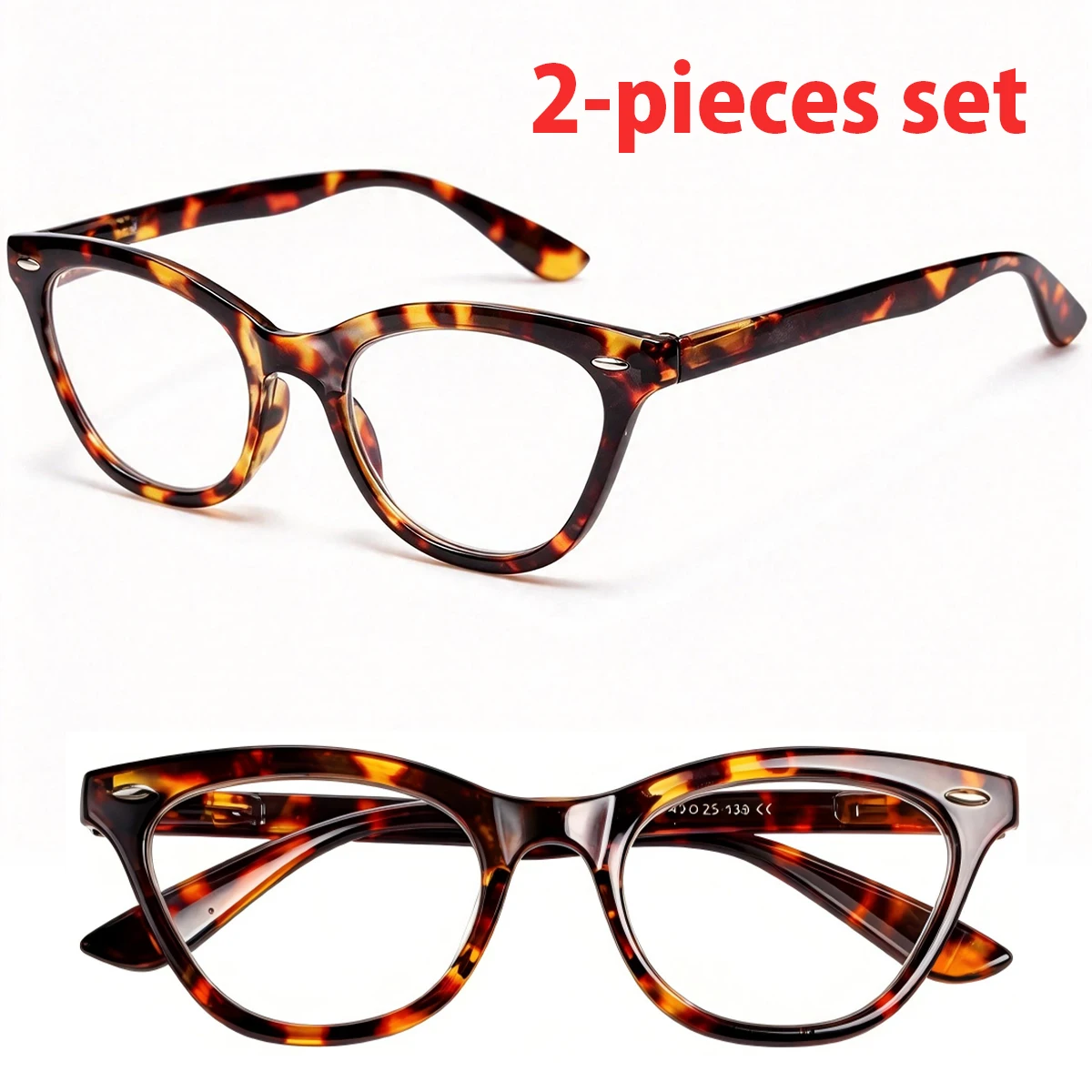 2Pack Vintage Cat Eye Reading Glasses for Women,Floral Smart Auto Focus Blue Light Blocking Computer Readers,High Definition L5