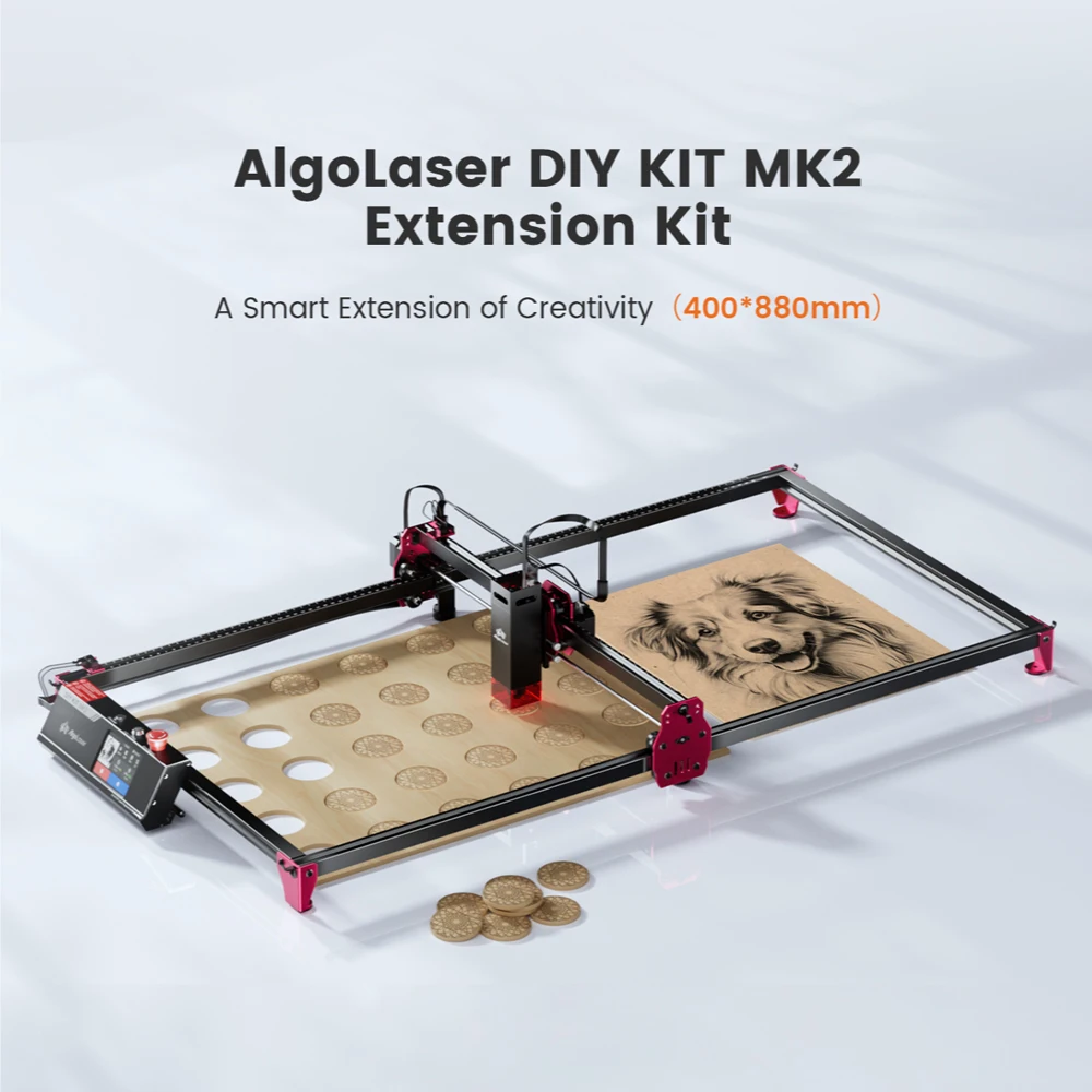 AlgoLaser DIY KIT MK2 10W 5W Engraving Area Expansion Kit Expand Working Area to 33.46