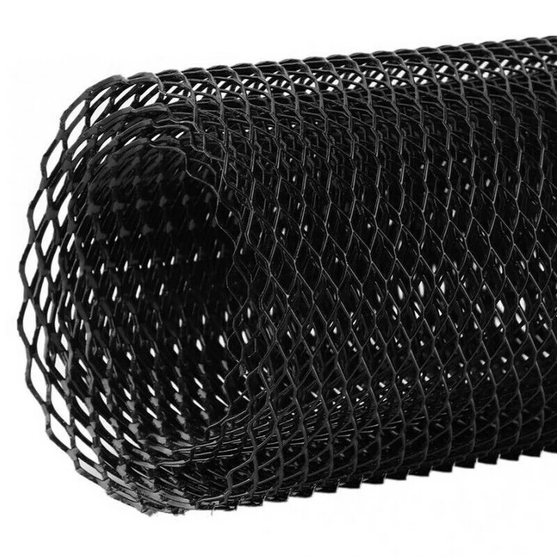 40X13 Inch Universal Car Grille Mesh Metal Car Grille Mesh Sheet Grid Rhombic Grill Mesh Hole 8X16mm