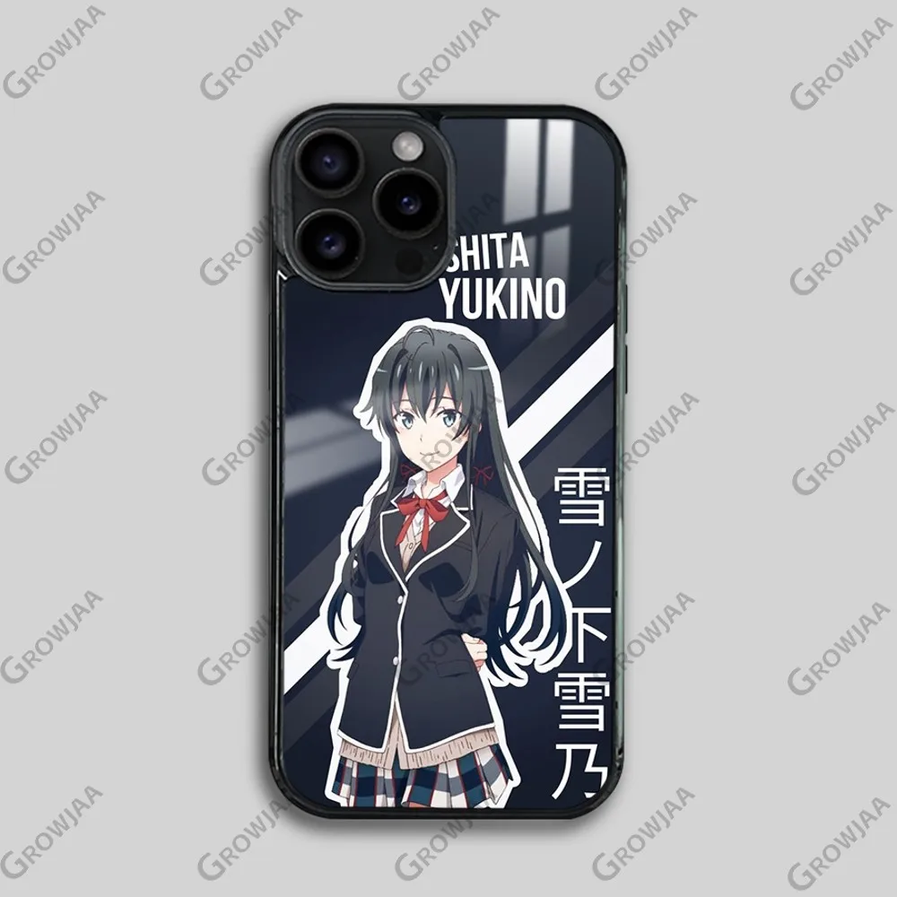 Anime Y-Yukinoshita Y-Yukino Phone Case For iPhone 16 15 14 13 12 11 Pro Max Plus Mini Magsafe Mirror Wireless Magnetic Cover