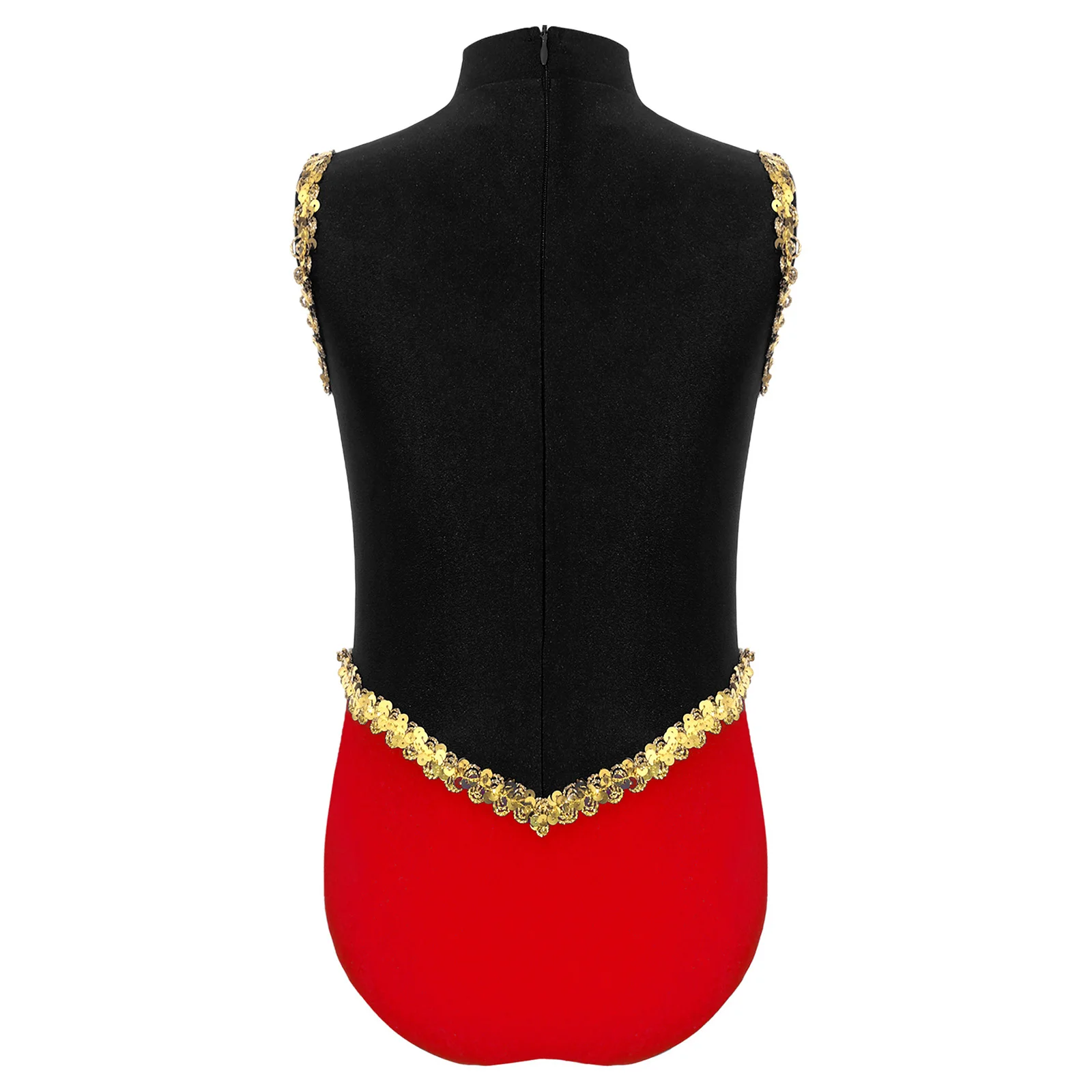Children Circus Costume Ringmaster Bodysuit Girls Glitter Sequin Sleeveless Striped Jumpsuit Rhinestone Gymnastic Ballet Leotard view 4