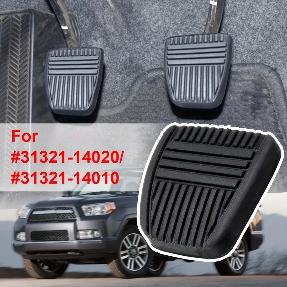 Auto Replacement Foot Pedal Covers 2Pcs, Rubber Brake and Clutch Pedal Pad, Practical Car Interior Parts Fit for Various Vehicle