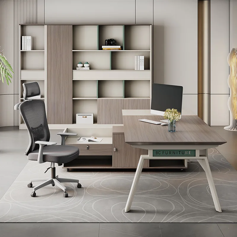 CEO desk,boss table,office Furniture,President High-End Executive Manager Office Desk And Chair Set
