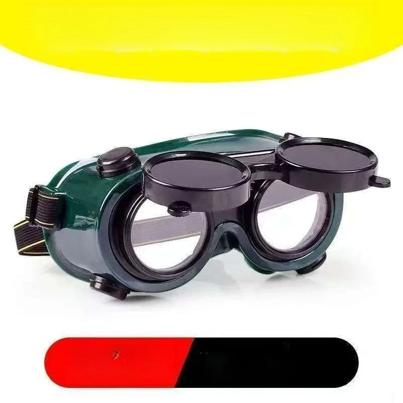 Head Mounted Welding Goggles Anti Glare Welder Safety Eyewear for Welding Grinding Electrical Work Strong Light Spark Protection