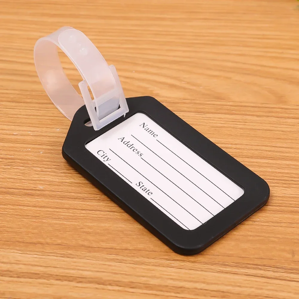 10PCS Luggage Tag Boarding Shipping Plastic Baggage Tags Travel Accessory Women Men Suitcase ID Address Name Holder Bag Label