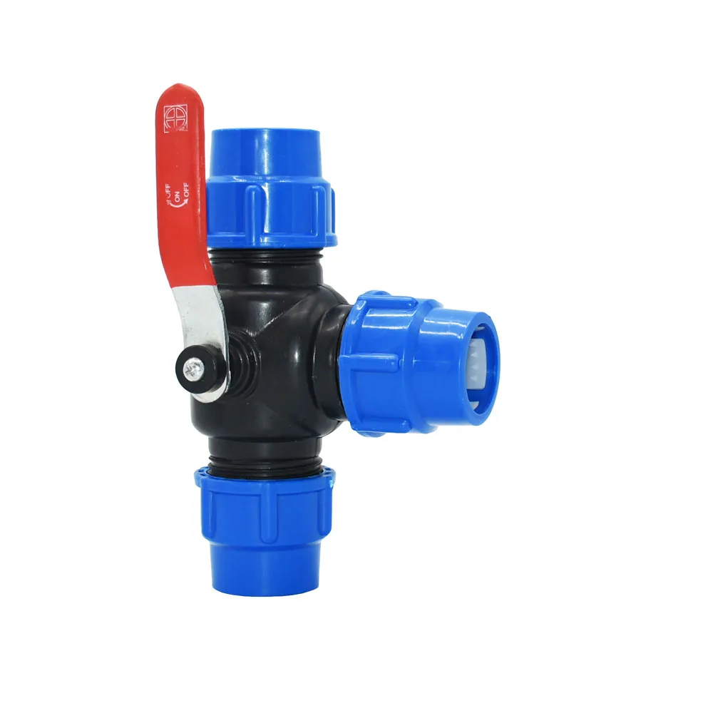 20/25/32/40/50/63mm Plastic PE Tube Tap Water Connector Tee Splitter Quick Valve Coupler Elbow End plug Irrigation Fittings